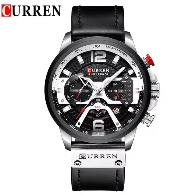 Reloj Curren 8329 Análogo Negro Plata Unisex