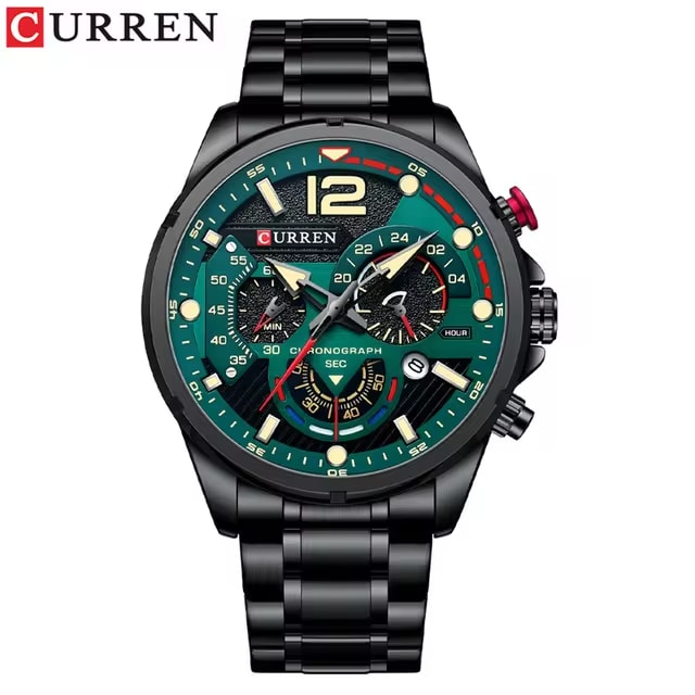 Reloj Curren 8395 Verde Estilo Deportivo