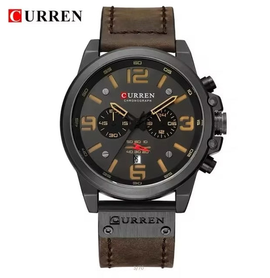 Reloj Curren 8314 Análogo Café Elegante Unisex