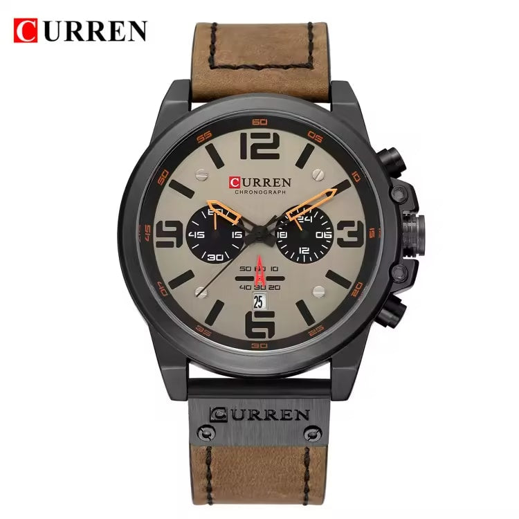 Reloj Curren 8314 Café Claro Estilo Casual
