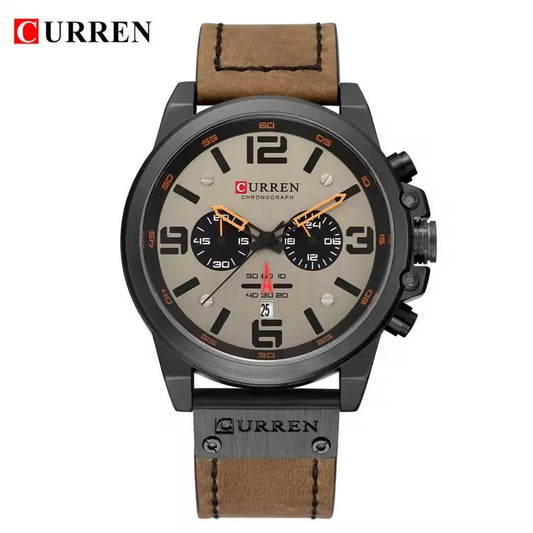 Reloj Curren 8314 Café Claro Estilo Casual