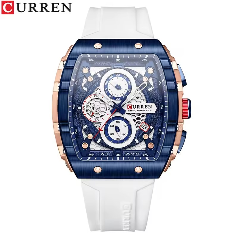 Reloj Curren 8442 Blanco Análogo Elegante Unisex