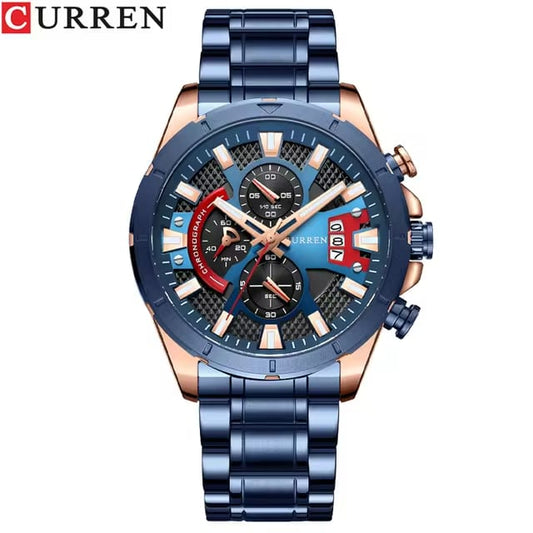 Reloj Curren 8401 Azul Estilo Casual Deportivo