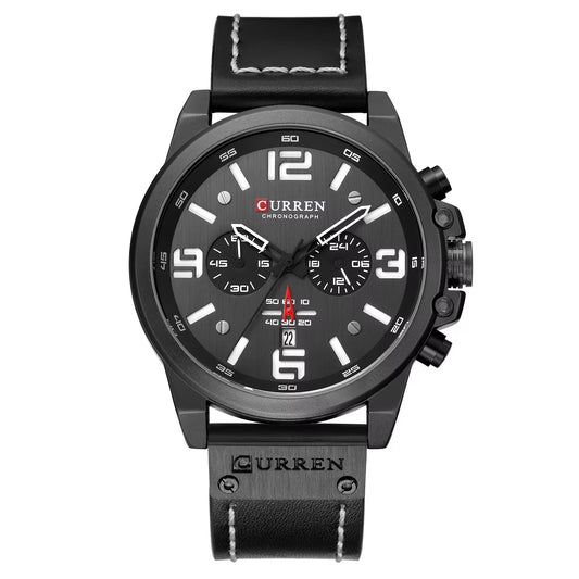 Reloj Curren 8314 Negro con Pulso en Cuero