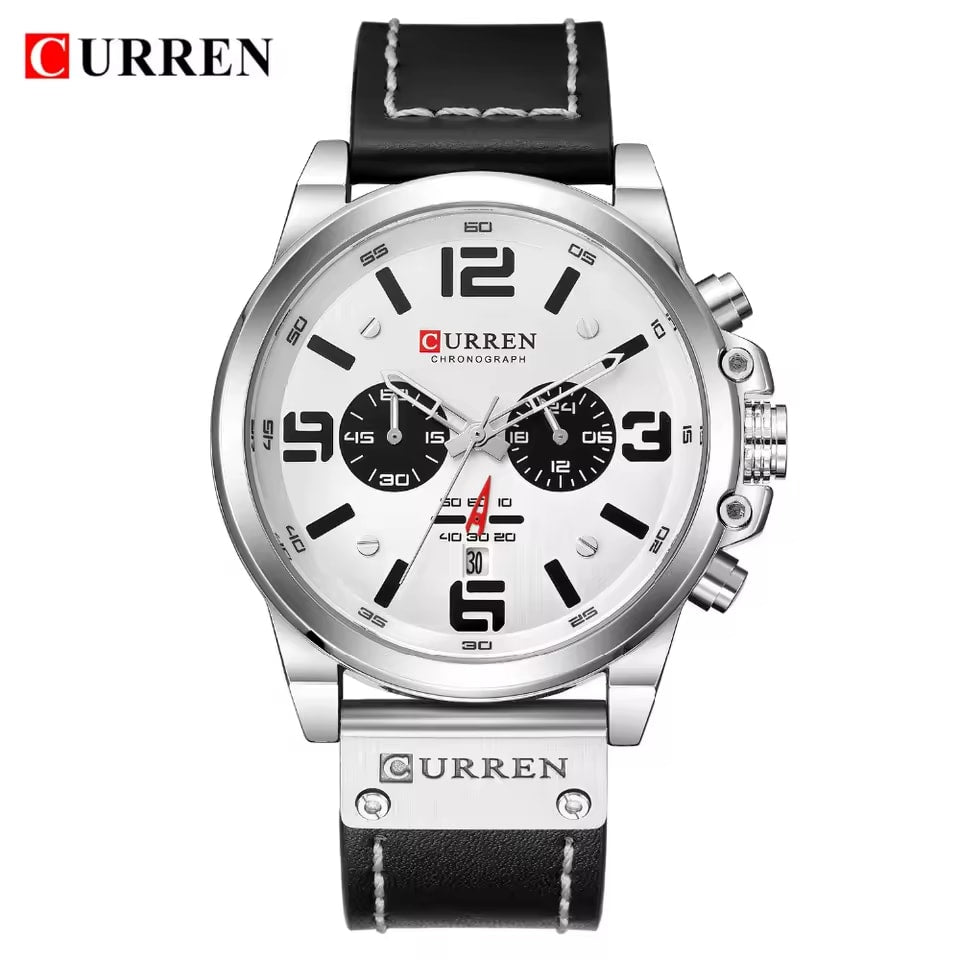 Reloj Curren 8314 Plata con Blanco - Estilo Elegante